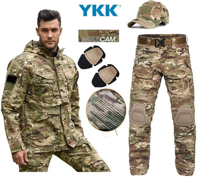 Тактический костюм с наколенниками, куртка + штаны Han Wild G3+ гармошка multicam мультикам XL