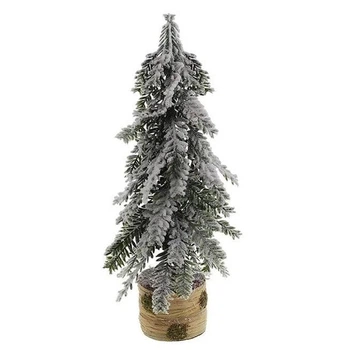 Ялинка лита засніжена на дерев'яній підставці Flora 22 см. 13210