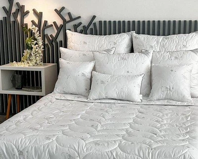 Одеяло шерстяное зимнее Merino 170x205см белый 4735_merino_white ArCloud