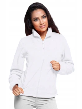 Флісова кофта JHK POLAR FLEECE LADY, жіночий батник, без капюшона, білий, розмір L