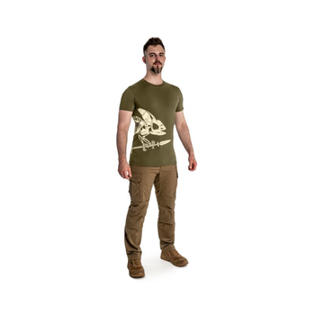 Чоловіча тактична футболка Helikon-Tex Full Body Skeleton - XXL Olive Green (TS-FBS-CO-02-B07)