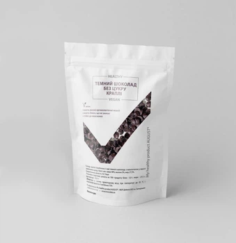 Темный шоколад без сахара «Капли» 150г My healthy product AUGUST