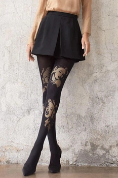 Колготки, 60 den Marilyn 1/2(XS/S) Чёрный-Золотой (104116)