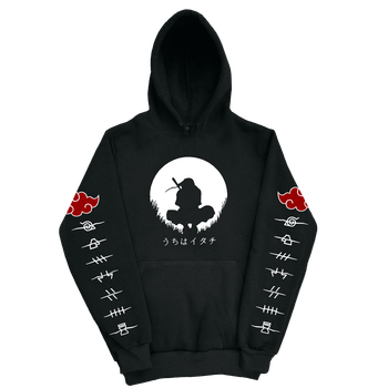 Худі аніме "Наруто. Ітачі. Акацукі" XS Чорна (narutohoodie-00-004-XS)