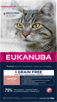 Сухий корм для дорослих котів Eukanuba Grain Free Лосось 2 кг (8710255189321)