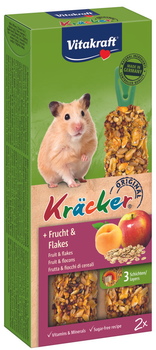 Лакомство для хомяков с фруктами Vitakraft Kracker Original Frucht & Flakes 112 г/2 шт