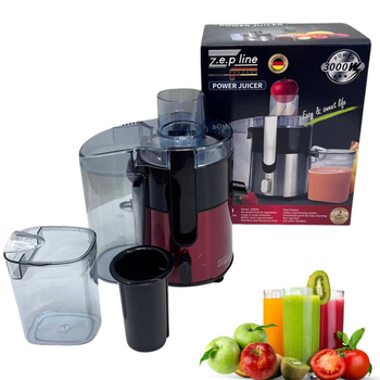 Соковыжималка центробежная ( центрифужная ) Zepline ZP-099 3000 вт, жмых-1.5л, пластик/металл