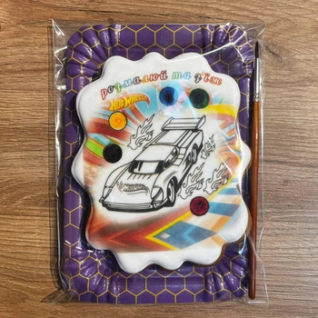 Пряник расскарска на подкладке Крафт Печиво Машинка "Hot wheels" 85г