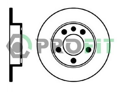 Тормозные диски PROFIT 50100929 Seat Ibiza, Toledo, Leon, Cordoba; Volkswagen Golf, Bora, Polo; Skoda Fabia, Octavia, Roomster; Audi A3, TT, A1, A2; Toyota Rav-4 1J0615301, 1J0615601, 1J0615601C