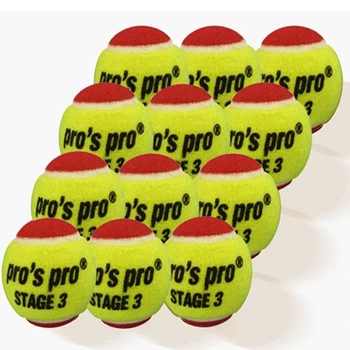 Тенісний м’яч Pros Pro Stage 3 XL- 12шт червоні