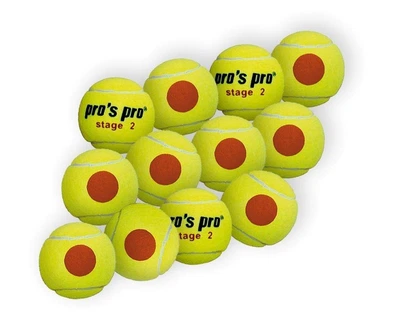 Тенісний м’яч Pros Pro Stage 2- 12шт червоні
