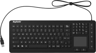 Клавіатура дротова Keysonic KSK-6231 w/ Touchpad Black (4250078188766)