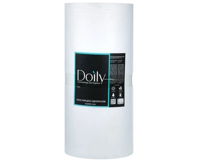 Одноразові простирадла Doily 0.6х500м (білі, спанбонд)
