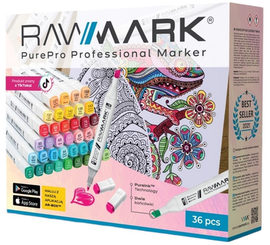 Набір спиртових маркерів Rawmark PurePro 36 шт (5907587806535)