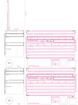 Formularze do nadruku Michalczyk i Prokop 2-odcinkowe Polecenie przelewu wpłata gotówkowa F-110-2 A4 100 arkuszy (5906858003444)