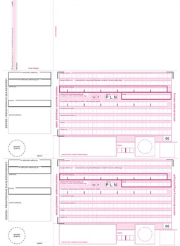 Formularze do nadruku Michalczyk i Prokop 2-odcinkowe Polecenie przelewu wpłata gotówkowa F-111-2 A4 100 arkuszy (5906858003468)