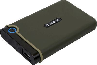 Зовнішній жорсткий диск 1TB Transcend StoreJet 25M3G (TS1TSJ25M3G) 2.5" USB3.1 Military Green