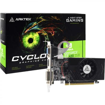 Відеокарта Arktek GeForce GT 420 Low Profile 2GB DDR3 (128bit) (700/900) (VGA DVI HDMI) (AKN420D3S2GL1)