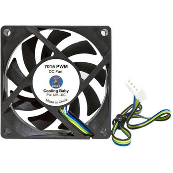 Кулер для корпусу Cooling Baby (7015 PWM) 70x70x15мм HB 12В 015А 243дБ 600 - 3000 об/хв 4-pin PWM Black
