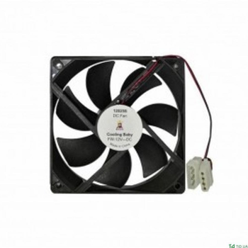 Кулер для корпусу Cooling Baby 120x120x25мм SB 12В 0.25A 25дБ 1200 об/хв 4pin MOLEX; чорний