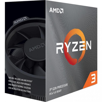 Процесор AMD Ryzen 3 3100 (100-100000284BOX) AM4 4 ядра/8 пот 3.6GHz 3.9GHz немає L2: 2MB L3: 16MB 7nm 65W Box (Wraith Stealth cooler) Zen 2