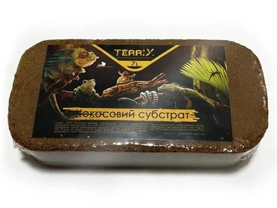 Кокосовый субстрат прессованный для террариумов TerriX, мелкий 7 л, 520 г 4582