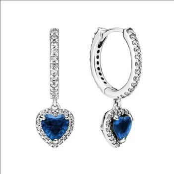 Серьги серебро Original стиль Pandora кольца хупы фианиты 1237