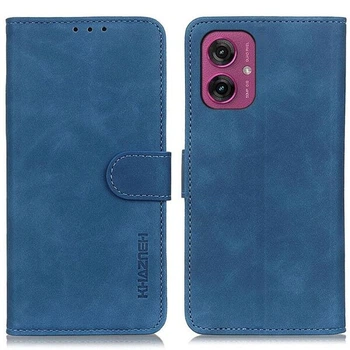 Чохол-книжка з застібкою KHAZNEH Retro Wallet для Motorola Moto G55 - Blue