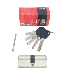 Серцевина KEDR BRASS/BRASS KEY M90 ZN (45/45) кл/кл нікель (з латунним ключем) //BB-E90SN
