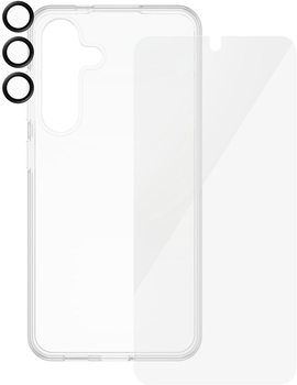 Zestaw etui do smartfona + szkło PanzerGlass SAFE. 3-in-1 Pack do Samsung Galaxy S24 Clear (PG_BSAFE95672)