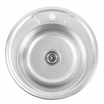 Кухонна мийка з нержавіючої сталі PLATINUM Декор 490 (0,8/180 мм)