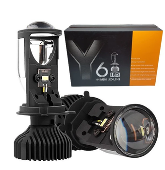 Led cветодиодные мини линзы Bi-LED MiniLens Y6D H4 6000k 35/45W 12-24v