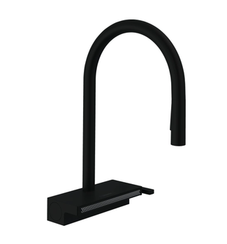 Змішувач для кухонної мийки з висувним душем HANSGROHE AQUNO SELECT M81 73831670, чорний матовий
