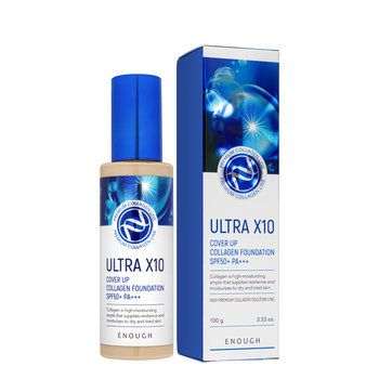 Тональна основа для обличчя Enough Ultra X10 Cover Up Collagen 100 мл № 13 Світло-бежева