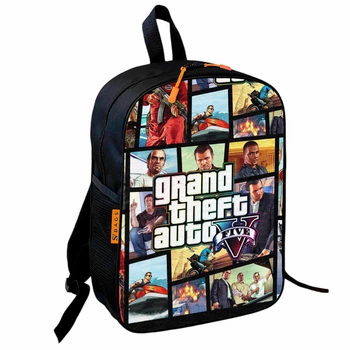 Рюкзак школьный детский 36х27см GTA "Grand Theft Auto" для мальчика (0597)