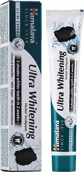 Черная отбеливающая паста с активированным углем - Himalaya Herbals Ultra Whitening Herbal Toothpaste 75ml (1154402-18822079)