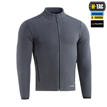 Тактична флісова кофта M-Tac Nord Fleece Polartec, розмір L, колір Dark Grey