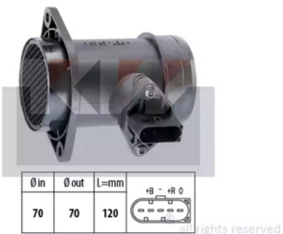 Расходомер воздуха KW (аналог EPS 1.991.192/Facet 10.1192) (491192)
