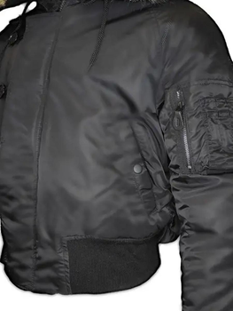 Куртка аляска бомбер тактична Mil-Tec US N2B Black 2XL