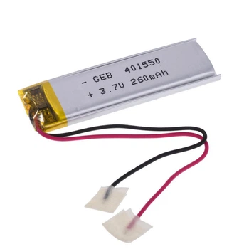 LiPo 260mAh, 3,7V, 4x15x50мм GEB аккумулятор литий-полимерный GEB401550