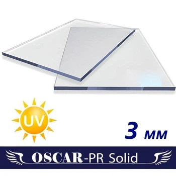 Монолітний полікарбонат Oscar-Pr Solid прозорий 3 мм