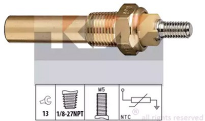 Датчик температуры охлаждающей жидкости / масла / топлива KW (аналог EPS 1.830.135/Facet 7.3135) (530135)