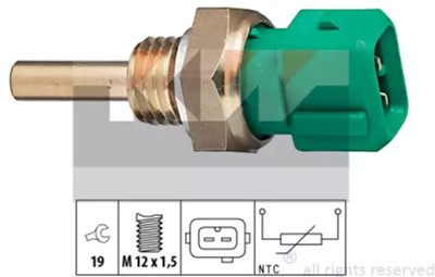 Датчик температури охолоджуючої рідини / оливи / палива KW (аналог EPS 1.830.211/Facet 7.3211) (530211)