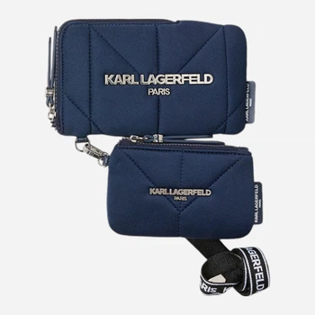 Набір сумка крос-боді через плече + гаманець жіночий Karl Lagerfeld 999121736 Синій (1159815115)