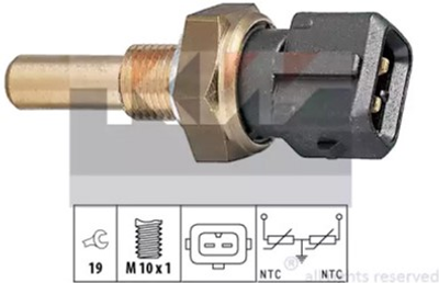 Датчик температуры охлаждающей жидкости / масла / топлива KW (аналог EPS 1.830.229/Facet 7.3229) (530229)