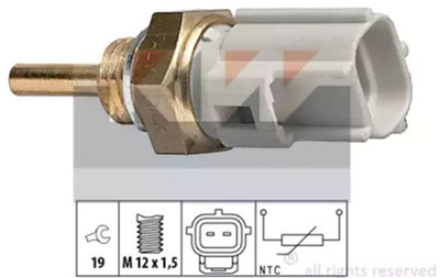 Датчик температуры охлаждающей жидкости / масла / топлива KW (аналог EPS 1.830.323/Facet 7.3323) (530323)