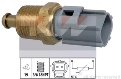 Датчик температуры охлаждающей жидкости / масла / топлива KW (аналог EPS 1.830.363/Facet 7.3363) (530363)