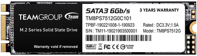 SSD диск Team Group MS30 512GB M.2 SATA (TM8PS7512G0C101)