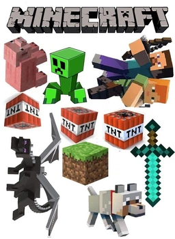 Вафельная картинка MINECRAFT 2