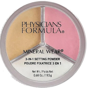 Фиксирующая пудра для лица - Physicians Formula Mineral Wear 3-In-1 Setting Powder 19.5g (1084959-1443039-2)